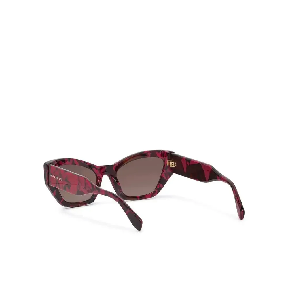 New Marc Jacobs MJ1117/S I34HA Burgundy Marble Cat-Eye Sunglasses Authentic